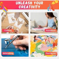 FIXSMITH Stretched Canvas for Painting, 3″x3″, 4″x4″, Multipack-4PK, White