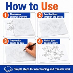 Tracing Paper for Drawing Trace Paper -PSLER 150 Sheets White Translucent Traci