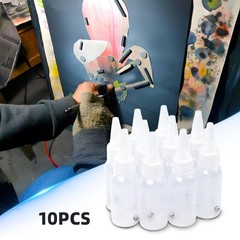 Flylin 10Pcs Paint Bottle, 30ml Empty Airbrush Bottles 1 Ounces, transparent