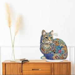 Cat Diamond Painting Kit 5D DIY Animal Art Craft for Beginners