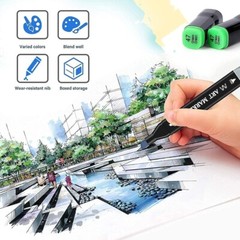 80 Colors Markers Graphic Drawing Painting Alcohol Art Dual Tip Sketch Pens