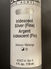 Golden liquid acrylics iridescent silver fine 4 fl oz 118 ml