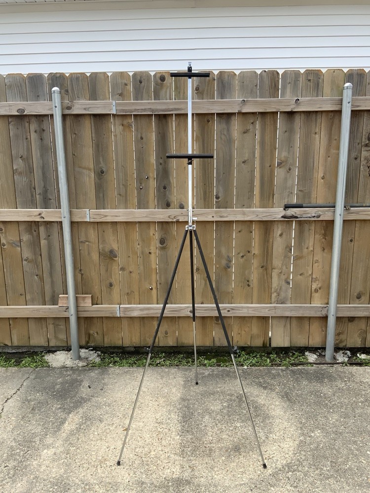 Easel, Vintage 80 INCH Metal Field Stand Adjustable Height