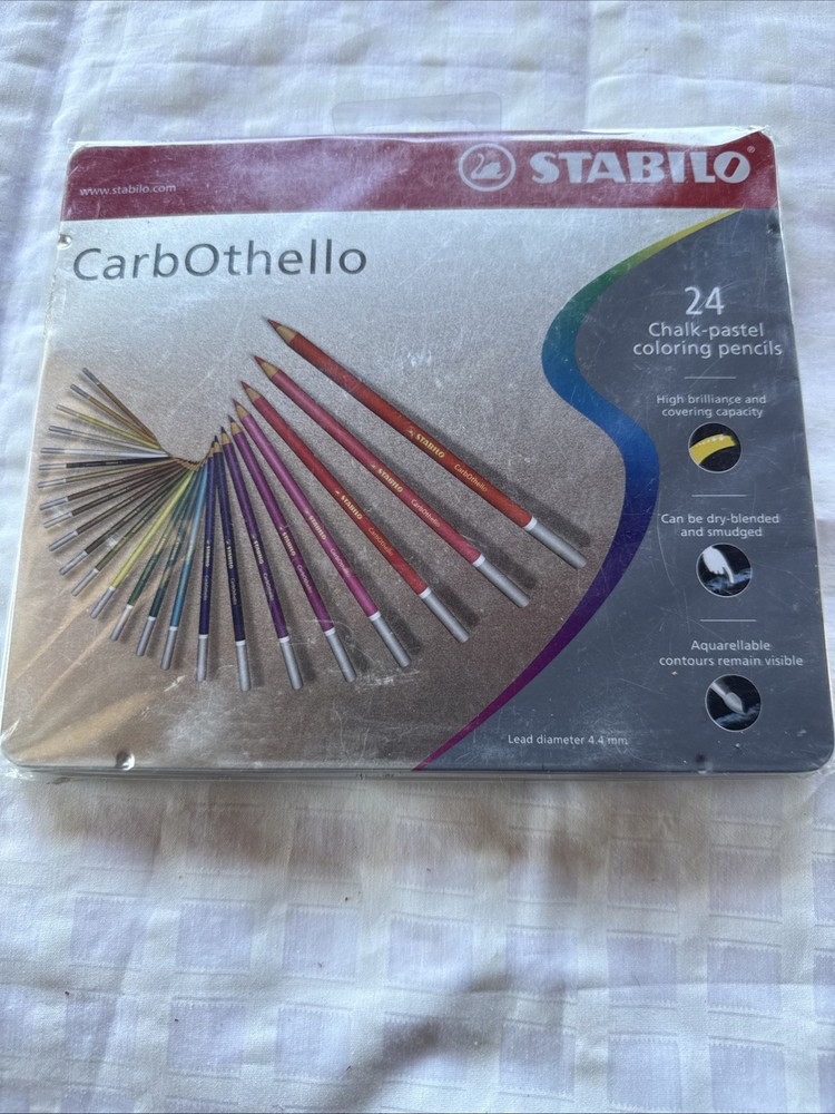 STABILO CarbOthello 24 Chalk-Pastel coloring Pencil Set Artist Grade — New