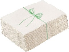 100 Sheets Deckled Edge Paper 5×7 inches, 160 GSM Handmade Paper, Rough/Textu…