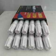 WHT- 12 Markers Uni-Paint PX-20 Oil-Based Paint Marker Medium Line Color WHITE