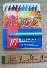 Caran d’Ache Neocolor I Set of 10 Metallic Water Resistant Wax Pastel