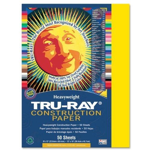 Tru-ray Construction Paper – 9″ X 12″ – Yellow (PAC103004)