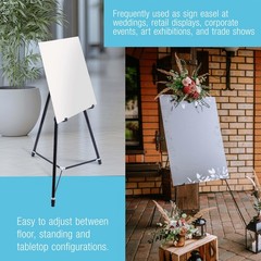 U.S. Art Supply 70″ Showroom XL Black Metal Display Easel 6 Pack Adjustable -NEW