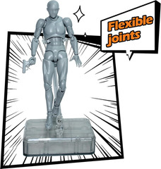 Body Kun Artist Manikin Male Figure Drawing Supplies and Tools, Mannequin for Ar