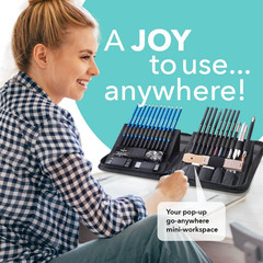 40 Piece Premium Drawing and Sketching Set with Tutorial | for Artists, Professi