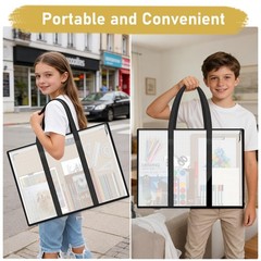 Art Portfolio Bags 3 Pack 19×25 Inch Mesh Storage Case Poster Artwork Organizer