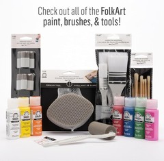 FolkArt Plaid Nylon Brush Set, 50559 Brown (3-Piece) Set of 3,