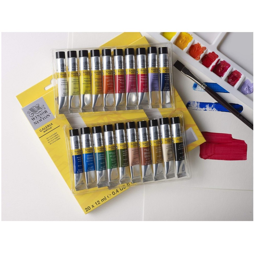 Galeria Acrylic Paint Set – 20 Colors, 12ml Tubes