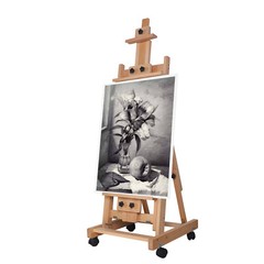 Large Heavy-Duty Studio Artist Easel H-Frame Wood Painting Art Easel Stand