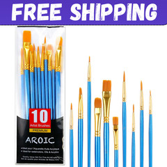 Best Model Miniature Paint Brushes Small Detail Art Paint Brush with Set 10 Pcs