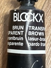 BLOCKX Transparent Brown Brun Oil Color 35ml New Old Stock Vintage 23.825
