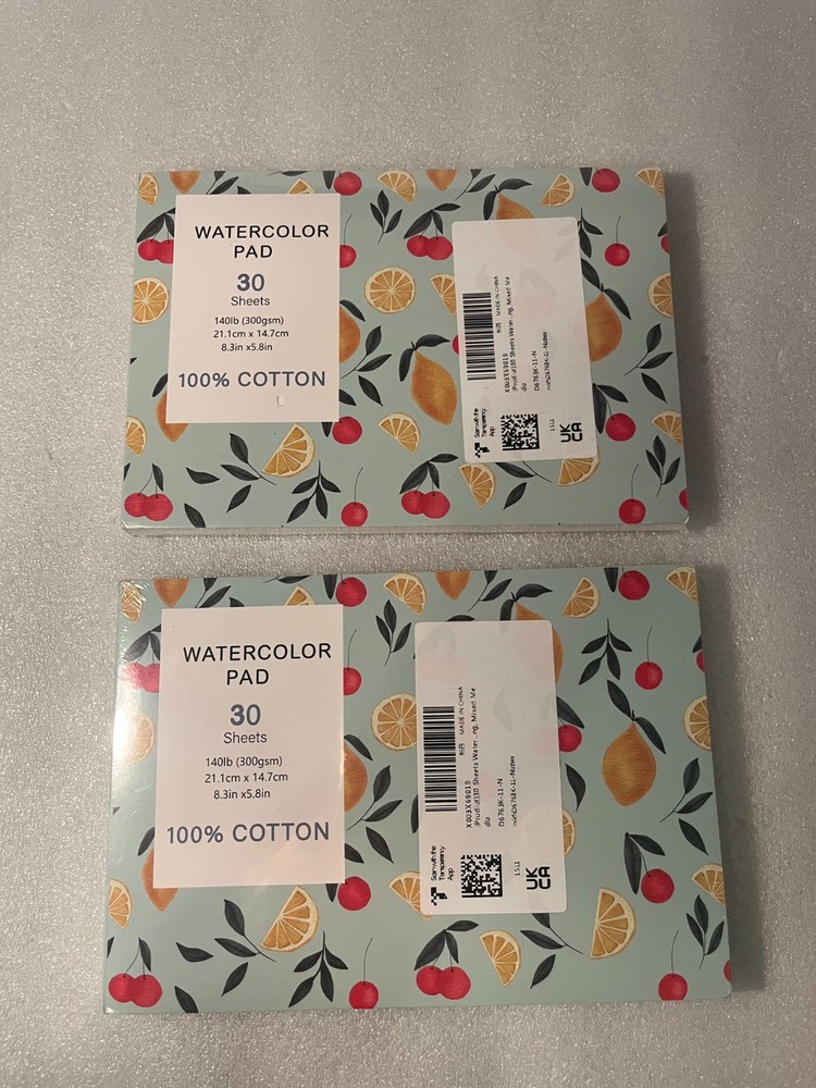 2-Pack 30-Sheet Watercolor Paper Pad, A5 (8.3 x 5.8) for Art Painting, Drawing