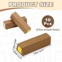 Pencil Erasers Rubber, 10 Pcs Art Eraser Scented, Dark Brown/Yellow/White