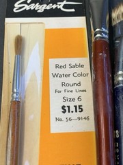 27 Vintage White / Sable Paint Brushes Sargent Simmons Winsor Newton Langnickel