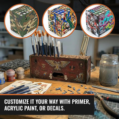 MDF Hobby Tool & Brush Organizer Tabletop Wall Mount Holder DIY Assembly Kit