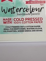 NEW Little Birdie Watercolor Panel 4 4×4 Handmade Cold Pressed 100% Cotton
