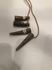 4 Antler Tips Polished Drilled Numbered