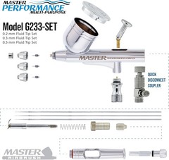 G233 Pro Airbrush Kit – 3 Nozzle Sizes, Dual-Action Precision for Artists