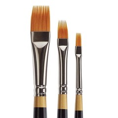 Gold Paint Brush Set of 3 for Texturing Crafts Acrylic Oil Watercolor Art