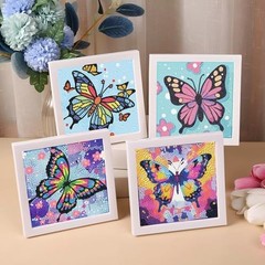4 Packs Diamond Art Kits for Kids, Butterfly Diamond Art for Kids Ages 8-12,