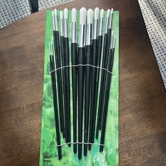 Crelando Round Paint Brush Set – 15 Piece Set – Oil, Acrylic, Watercolor