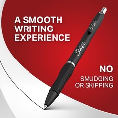 S-Gel Pens – 0.7mm Medium Point Black Ink, 4 Pack for Drawing