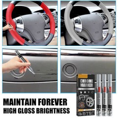 6× Liquid Mirror Chrome Marker Set DIY Car Paint Pen Metal Marker Plated Pens US