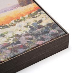 Akfado 36×36 Canvas Floater Frame Dark Brown Metal DIY No Glass Back