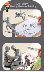 Artists Manikin Art Mannequin Figures Supplies 5 in./12.7cm, Grey Female