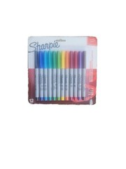 SHARPIE Permanent Markers, Ultra Fine Point, 12 Count (Pack of 1), Assorted