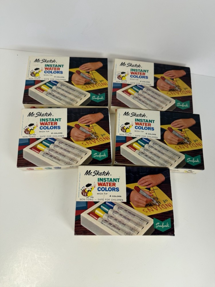 Sanford Mr. Sketch Instant Water Color Markers 20 Color Set 1980s VTG