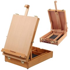 Wooden Art Easel for Painting & Sketching – Tabletop & Table Top Easel with Stor