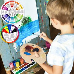 Outus 2 Pcs Color Wheel, Paint Mixing Learning 9.06 Inch/ 23 cm, multicolor