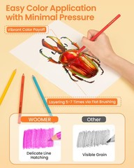 72 Colors Colored Pencils Set, 3.8mm Soft Core Artist Colored Pencils, High P…