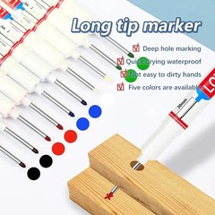 8Pcs/Set 20Mm Deep Hole Long Nib Head Markers for Metal Perforating Pen