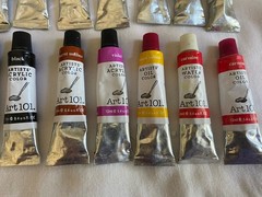 Lot of 47 Art 101 Acrylic/Water/Oil Paint Tubes – Multicolor – .4 oz – Most New