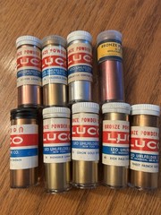 Vintage Bronze Powder LOT (24) colors, Luco, Venus, Helius, Baer Brothers