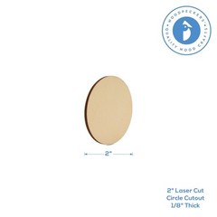 Unfinished Wood Circles, 2 x 1/8 inch Coins with Rustic Dark Edges | Woodpeckers