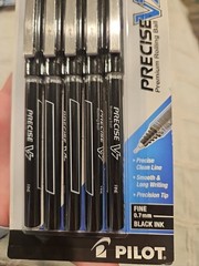 Pilot Roller Ball Pen Fine .07 5/PK Black 26020 SEALED NEW Free Shipping