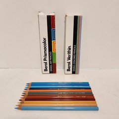Vintage Berol PRISMACOLOR 910 True Green & Colors, VERITHIN 741 Indigo Blue Lot