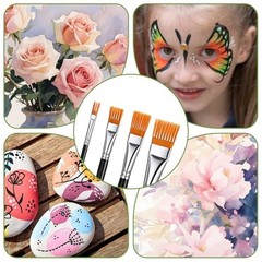 4 Pcs Comb Artist Brush Set, 4 Sizes Grainer Brush Set Artist Paint Brushes