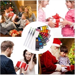 Watercolor Paint set – 42 Assorted Colors with 3 Brushes – Perfect Foldable W…