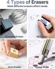 Drawing Pencil Set with Canvas Bag 30 Count, Mechanical Pencils 0.5, 0.7, 0.9…