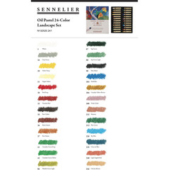 Sennelier Oil Pastel Set – Landscape Colors, Set of 24